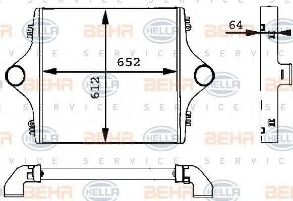 BEHR HELLA SERVICE 8ML376723741 Інтеркулер