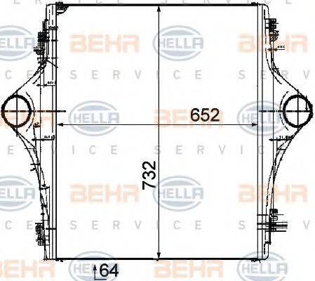 BEHR HELLA SERVICE 8ML376723751 Інтеркулер