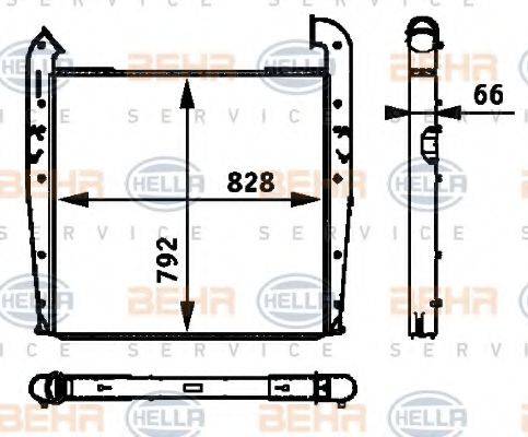 BEHR HELLA SERVICE 8ML376724041 Інтеркулер