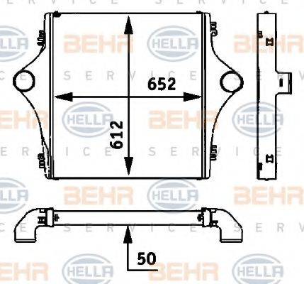 BEHR HELLA SERVICE 8ML376724201 Інтеркулер