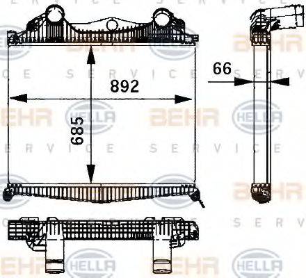 BEHR HELLA SERVICE 8ML376724211 Інтеркулер