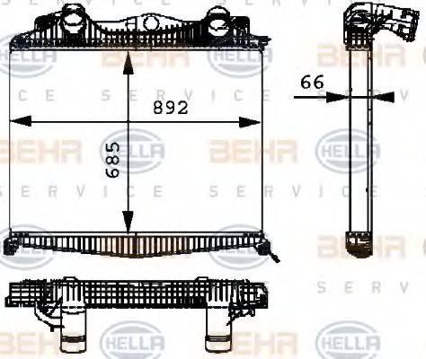 BEHR HELLA SERVICE 8ML376724221 Інтеркулер