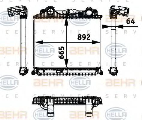 BEHR HELLA SERVICE 8ML376724321 Інтеркулер