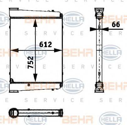 BEHR HELLA SERVICE 8ML376724351 Інтеркулер