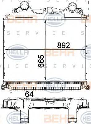 BEHR HELLA SERVICE 8ML376724361 Інтеркулер