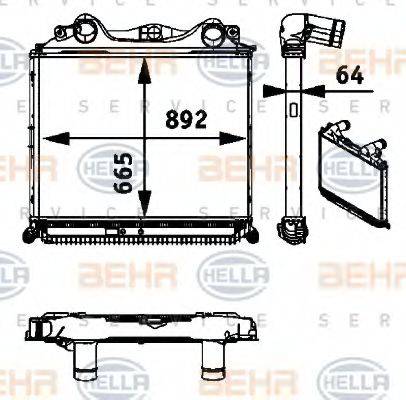 BEHR HELLA SERVICE 8ML376724371 Інтеркулер