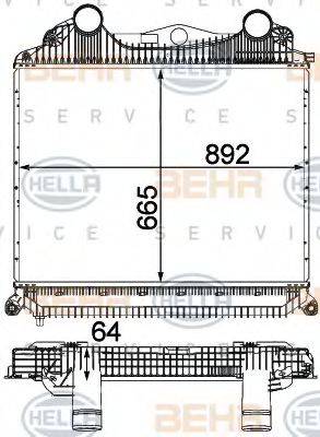 BEHR HELLA SERVICE 8ML376724381 Інтеркулер