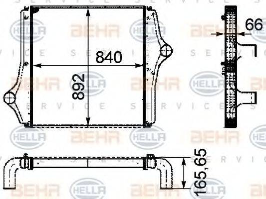 BEHR HELLA SERVICE 8ML376724431 Інтеркулер