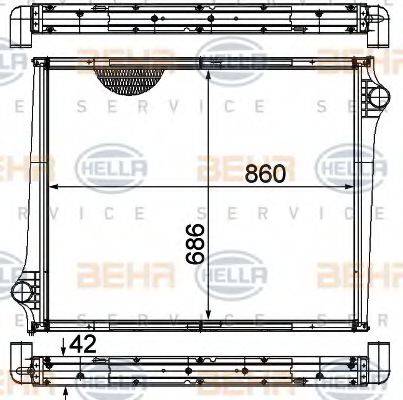 BEHR HELLA SERVICE 8MK376724611 Радіатор, охолодження двигуна