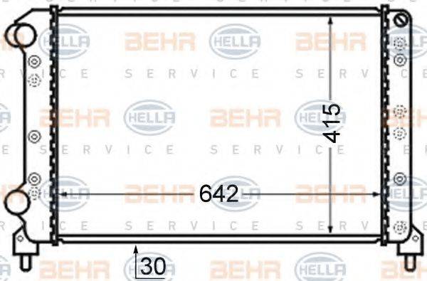 BEHR HELLA SERVICE 8MK376724791 Радіатор, охолодження двигуна