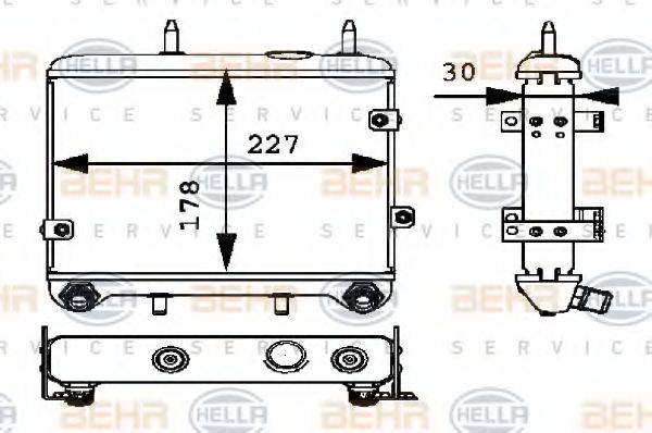 BEHR HELLA SERVICE 8MO376725231 масляний радіатор, моторне масло