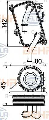 BEHR HELLA SERVICE 8MO376725301 масляний радіатор, моторне масло