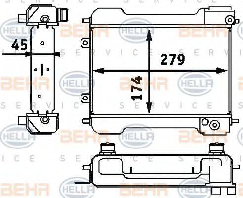 BEHR HELLA SERVICE 8MO376725731 масляний радіатор, моторне масло