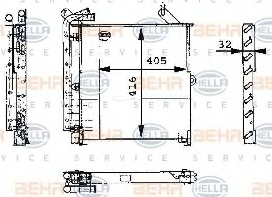 BEHR HELLA SERVICE 8MO376726031 масляний радіатор, моторне масло