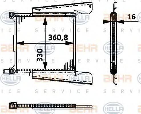 BEHR HELLA SERVICE 8MO376726411 масляний радіатор, моторне масло