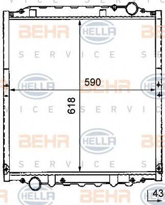 BEHR HELLA SERVICE 8MK376726641 Радіатор, охолодження двигуна