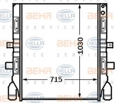 BEHR HELLA SERVICE 8MK376726661 Радіатор, охолодження двигуна