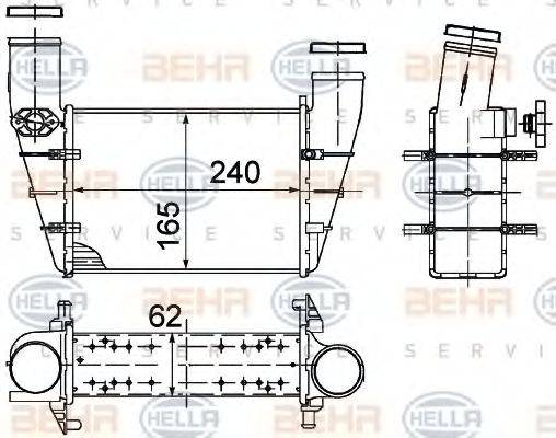 BEHR HELLA SERVICE 8ML376727581 Інтеркулер