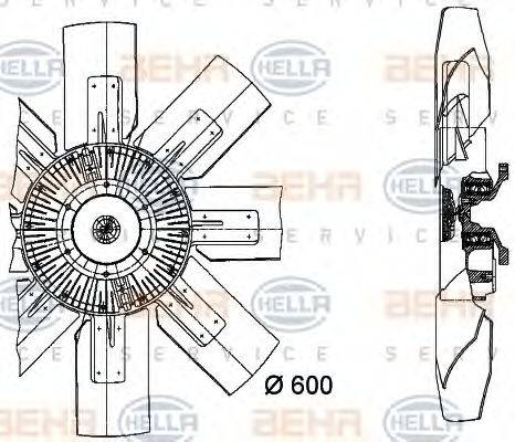 BEHR HELLA SERVICE 8MV376728011 Вентилятор, охолодження двигуна