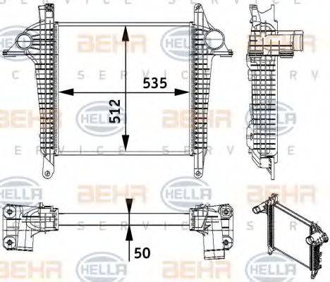 BEHR HELLA SERVICE 8ML376728701 Інтеркулер