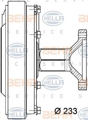 BEHR HELLA SERVICE 8MV376728761 Зчеплення, вентилятор радіатора