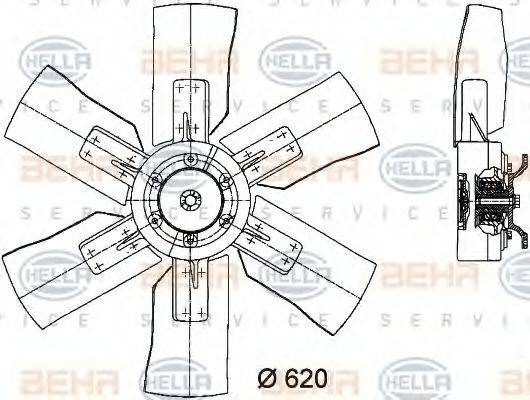 BEHR HELLA SERVICE 8MV376731201 Вентилятор, охолодження двигуна