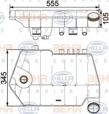 BEHR HELLA SERVICE 8MA376731621 Компенсаційний бак, охолоджуюча рідина