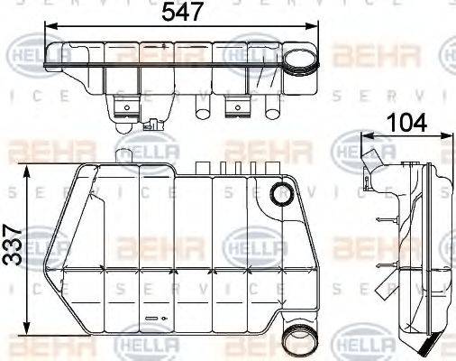 BEHR HELLA SERVICE 8MA376731631 Компенсаційний бак, охолоджуюча рідина