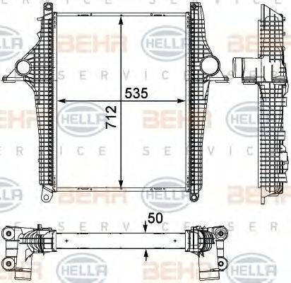 BEHR HELLA SERVICE 8ML376733401 Інтеркулер