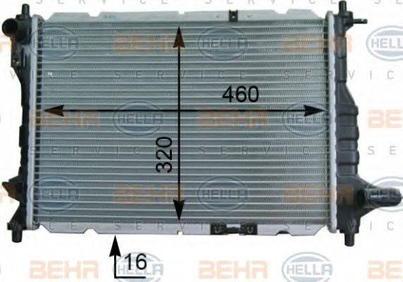 BEHR HELLA SERVICE 8MK376748721 Радіатор, охолодження двигуна