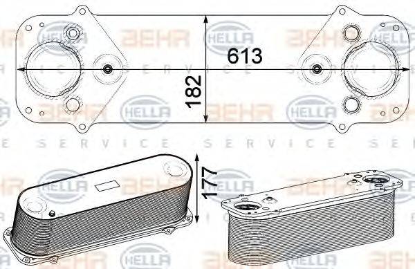 BEHR HELLA SERVICE 8ML376750501 Інтеркулер