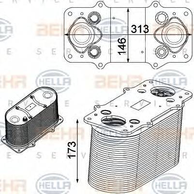 BEHR HELLA SERVICE 8ML376750511 Інтеркулер