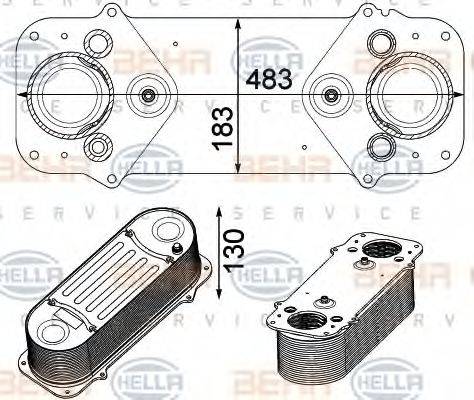 BEHR HELLA SERVICE 8ML376750521 Інтеркулер