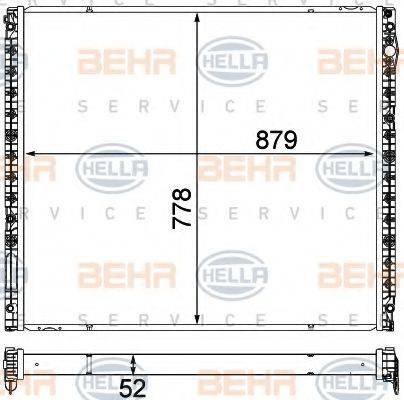 BEHR HELLA SERVICE 8MK376750571 Низькотемпературний охолоджувач, інтеркулер