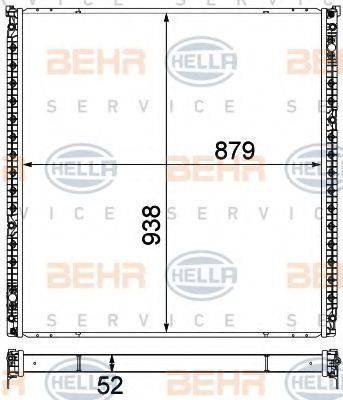 BEHR HELLA SERVICE 8MK376750581 Низькотемпературний охолоджувач, інтеркулер