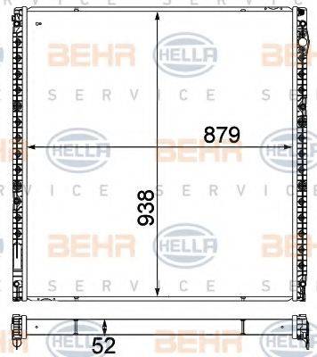 BEHR HELLA SERVICE 8MK376750591 Низькотемпературний охолоджувач, інтеркулер