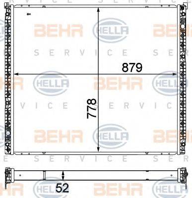 BEHR HELLA SERVICE 8MK376750601 Низькотемпературний охолоджувач, інтеркулер