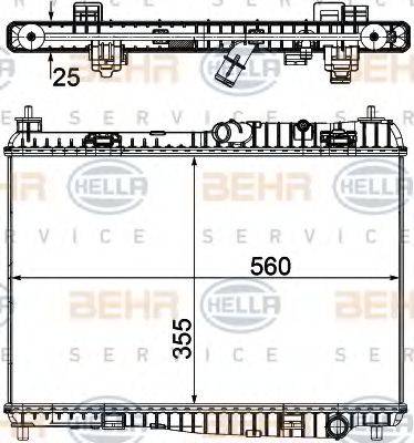 BEHR HELLA SERVICE 8MK376754761 Радіатор, охолодження двигуна