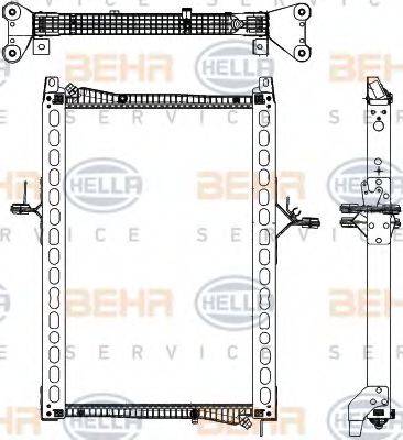 BEHR HELLA SERVICE 8MK376755411 Низькотемпературний охолоджувач, інтеркулер