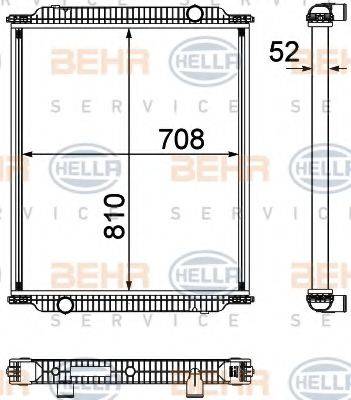 BEHR HELLA SERVICE 8MK376755441 Радіатор, охолодження двигуна