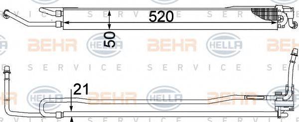 BEHR HELLA SERVICE 8MO376755481 Олійний радіатор, рульове керування