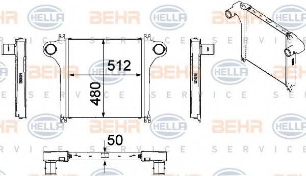 BEHR HELLA SERVICE 8ML376756071 Інтеркулер