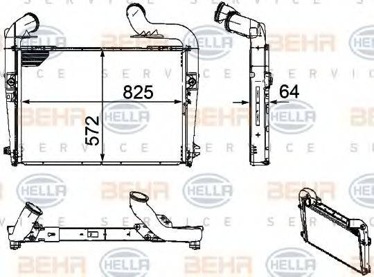 BEHR HELLA SERVICE 8ML376756181 Інтеркулер