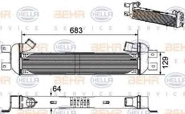 BEHR HELLA SERVICE 8ML376756211 Радіатор, рециркуляція ОГ