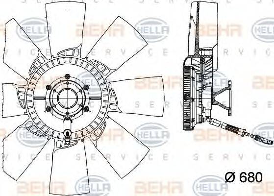 BEHR HELLA SERVICE 8MV376757161 Вентилятор, охолодження двигуна