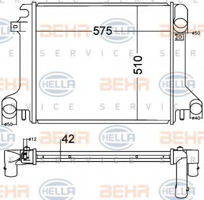 BEHR HELLA SERVICE 8MK376758021 Радіатор, охолодження двигуна