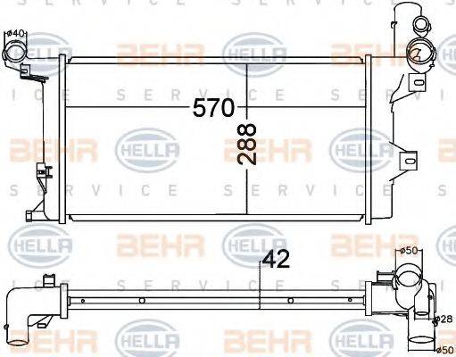 BEHR HELLA SERVICE 8MK376758031 Радіатор, охолодження двигуна