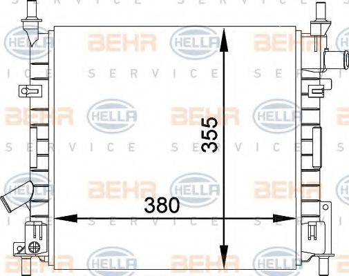 BEHR HELLA SERVICE 8MK376764241 Радіатор, охолодження двигуна
