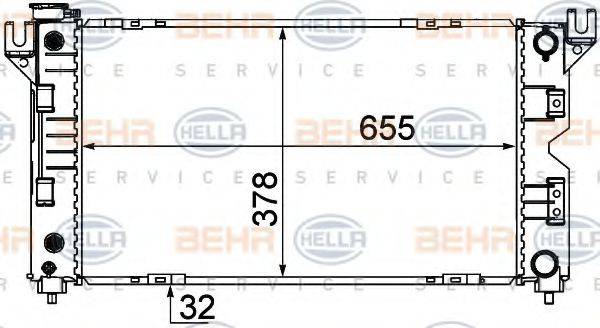 BEHR HELLA SERVICE 8MK376766541 Радіатор, охолодження двигуна