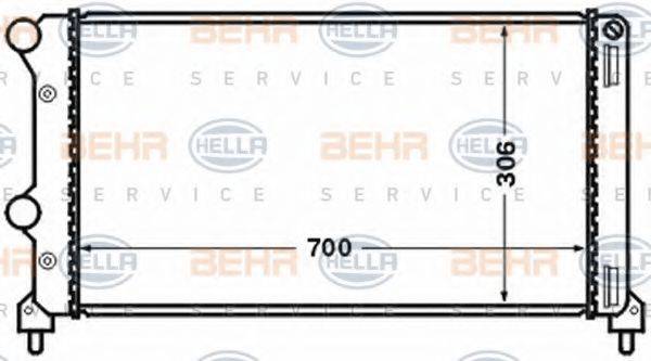 BEHR HELLA SERVICE 8MK376767701 Радіатор, охолодження двигуна